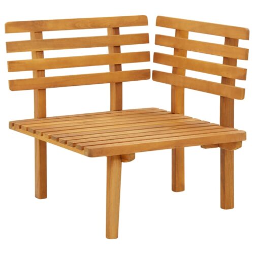 Garden Corner Sofa with Cushions Solid Acacia Wood - Image 5