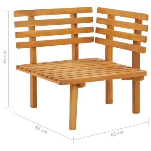 Garden Corner Sofa with Cushions Solid Acacia Wood - Image 7