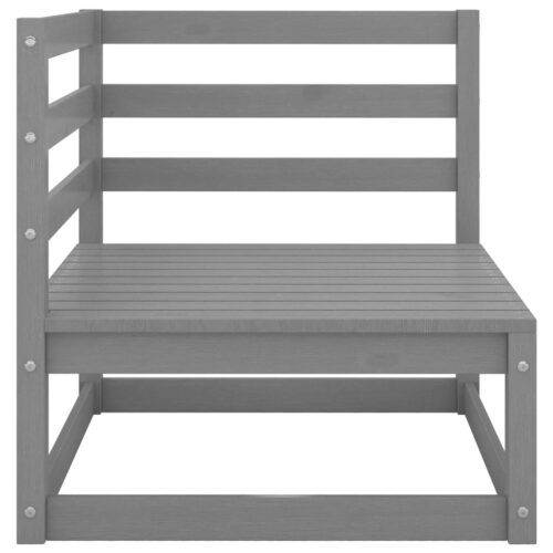 Garden Corner Sofa with Anthracite Cushions Solid Pinewood - Image 3