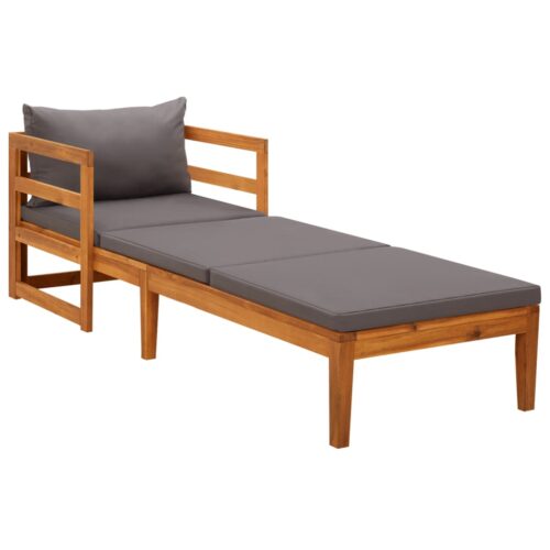 Outdoor Sun Lounger Wood Timber Garden Patio Beach Daybed Lounge Chair