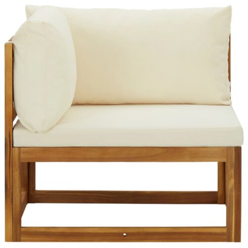 Sectional Corner Sofas 2pcs with Cushions Cream White - Image 3
