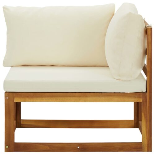 Sectional Corner Sofas 2pcs with Cushions Cream White - Image 4