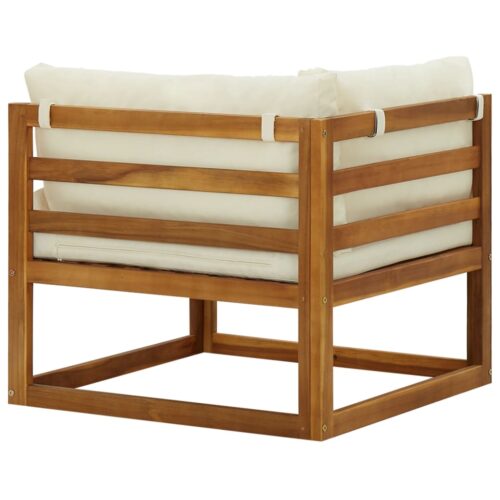 Sectional Corner Sofas 2pcs with Cushions Cream White - Image 5