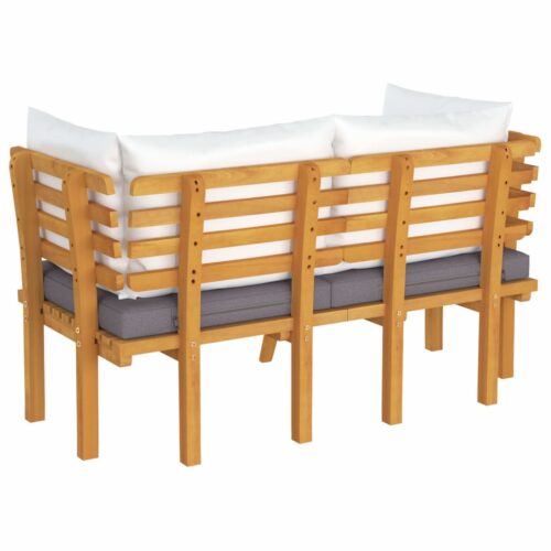 2-Seater Garden Sofa with Cushions Solid Acacia Wood - Image 5