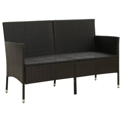 3-Seater Garden Sofa Wicker Rattan Outdoor Patio Lounge Dining Chair Loveseat - Image 4
