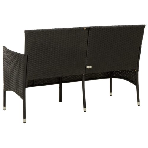 3-Seater Garden Sofa Wicker Rattan Outdoor Patio Lounge Dining Chair Loveseat - Image 6