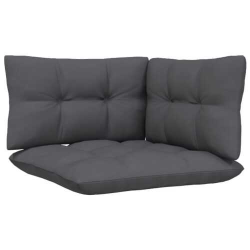 2-Seater Garden Sofa with Anthracite Cushions Solid Wood Pine - Image 5