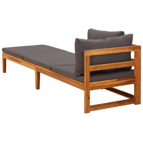 Outdoor Sun Lounger Acacia Wood Timber Garden Patio Lounge Daybed Recliner Chair - Image 4
