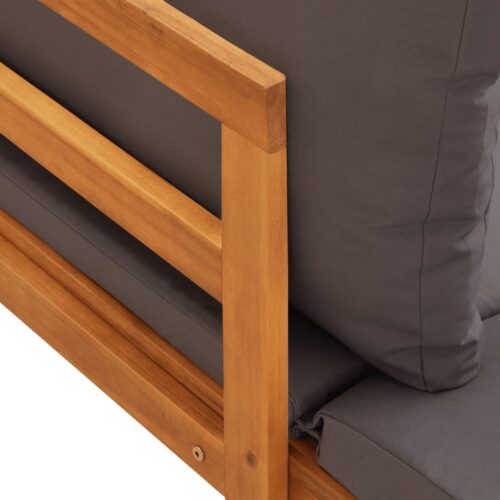 Outdoor Sun Lounger Acacia Wood Timber Garden Patio Lounge Daybed Recliner Chair - Image 6