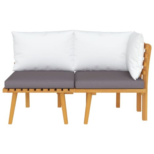 2-Piece Garden Lounge Set with Cushions Solid Acacia Wood - Image 3
