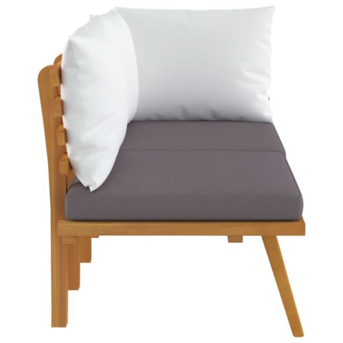 2-Piece Garden Lounge Set with Cushions Solid Acacia Wood - Image 4