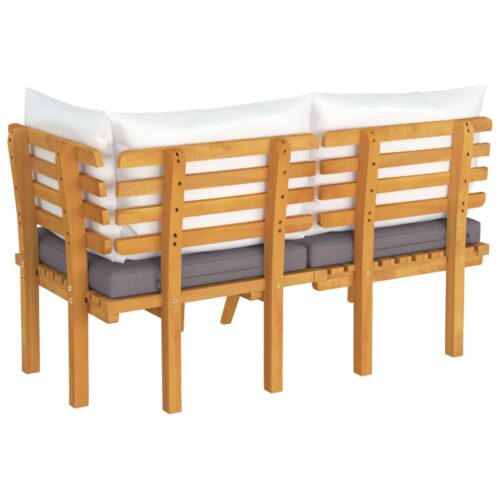 2-Piece Garden Lounge Set with Cushions Solid Acacia Wood - Image 5