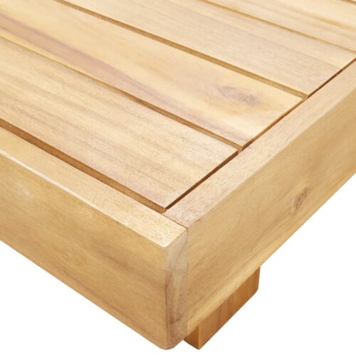 Coffee Table 100x60x25cm Solid Acacia Wood - Image 6