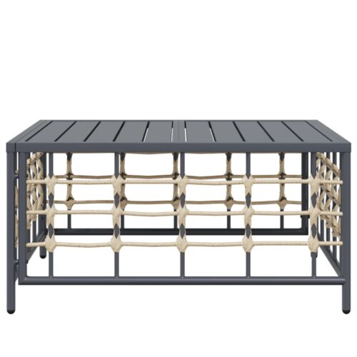 Garden Table Anthracite 70x70x34cm Poly Rattan - Image 3