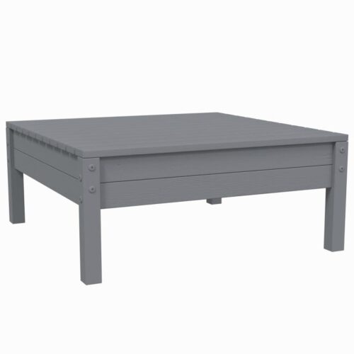 3-Piece Garden Lounge Set with Cushions Grey Solid Pinewood - Image 7
