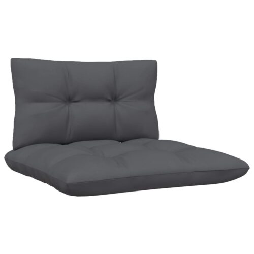 Garden Middle Sofa with Cushions White Solid Pinewood - Image 6