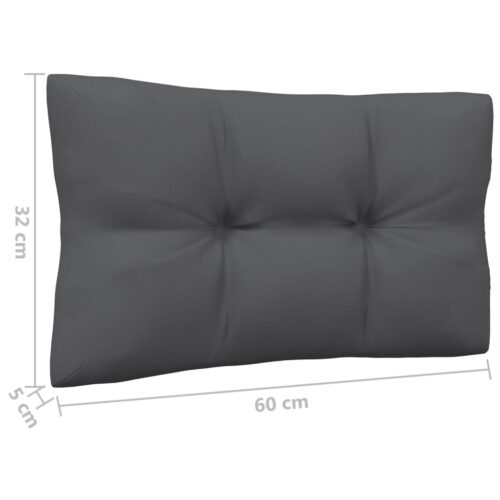 Garden Middle Sofa with Cushions White Solid Pinewood - Image 9