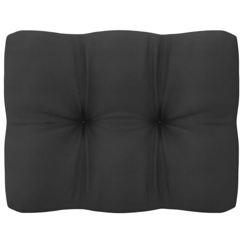 Garden Corner Sofa with Anthracite Cushions Solid Pinewood - Image 8