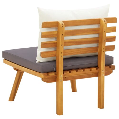 Garden Chair with Cushions Solid Acacia Wood - Image 5