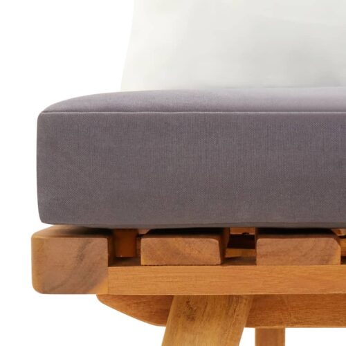 Garden Chair with Cushions Solid Acacia Wood - Image 7