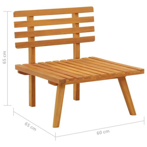 Garden Chair with Cushions Solid Acacia Wood - Image 8