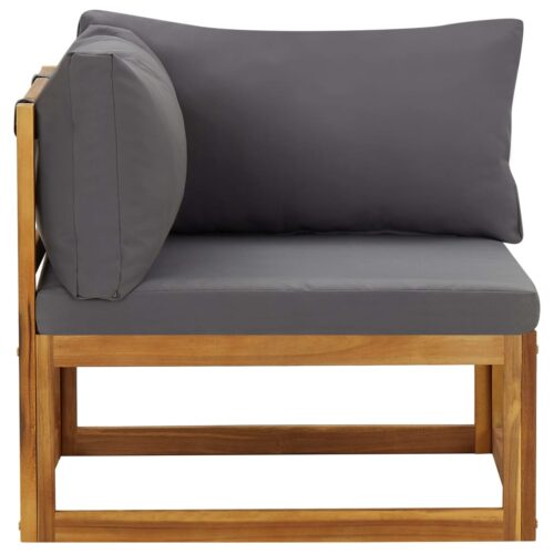 Sectional Corner Sofas 2pcs with Cushions Dark Grey - Image 3