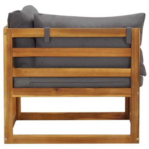 Sectional Corner Sofas 2pcs with Cushions Dark Grey - Image 4
