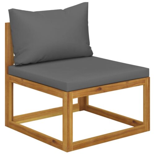 3-Piece Garden Lounge Set with Cushions Solid Acacia Wood - Image 3