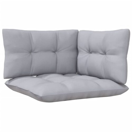 Garden Corner Sofa with Grey Cushions Solid Pinewood - Image 5
