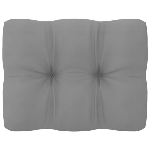 Garden Corner Sofa with Grey Cushions Solid Pinewood - Image 8