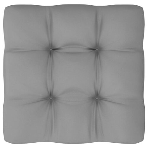 Garden Corner Sofa with Grey Cushions Solid Pinewood - Image 9