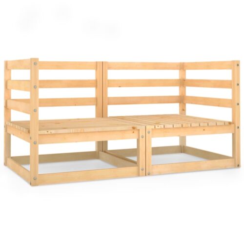 Garden 2-Seater Sofa Solid Wood Pine