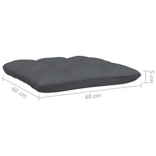 2-Seater Garden Sofa with Cushions Black Solid Pinewood - Image 9