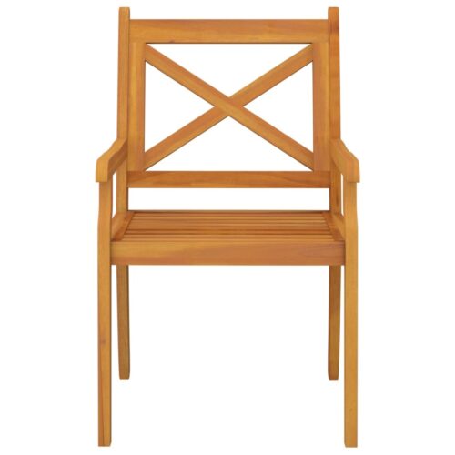 3-Piece Garden Dining Set Wood Timber Outdoor Patio Furniture Acacia - Image 8