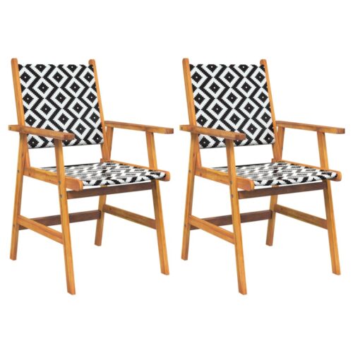 3-Piece Garden Dining Set Wood Timber Outdoor Patio Furniture Acacia - Image 2