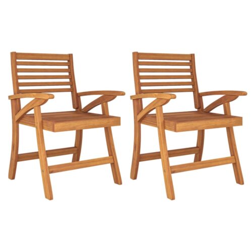 3-Piece Garden Dining Set Wood Timber Outdoor Patio Furniture Acacia - Image 3