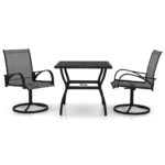 3-Piece Outdoor Chairs Table Set Garden Patio Bistro Dining Furniture Setting