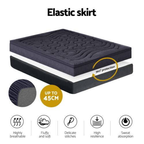 Giselle Bedding Mattress Topper Pillowtop 3-Zone King Single - Image 6