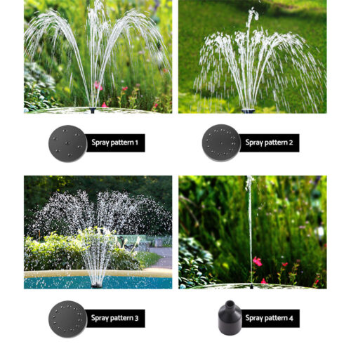 Gardeon Solar Pond Pump Submersible Water Fountain with Battery LED Lights 4.4FT - Image 6