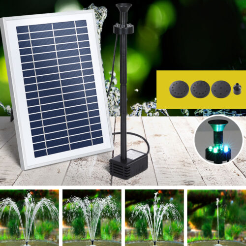 Gardeon Solar Pond Pump Submersible Water Fountain with Battery LED Lights 4.4FT - Image 8