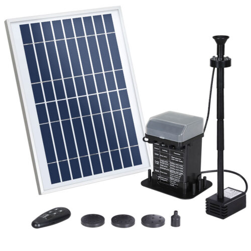 Gardeon Solar Pond Pump Submersible Fountain with Battery Kit LED Lights 5.2FT - Image 2