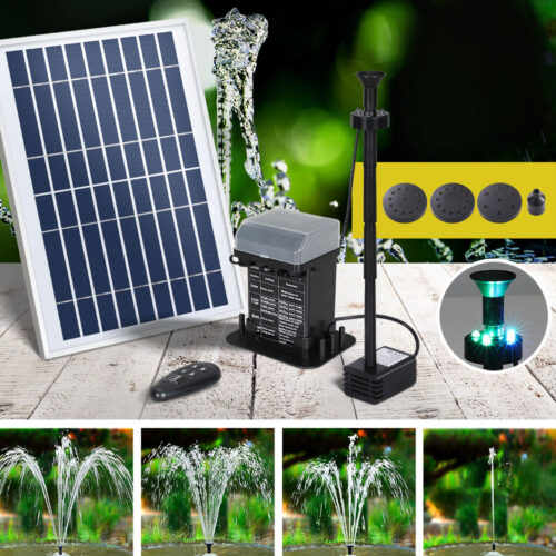 Gardeon Solar Pond Pump Submersible Fountain with Battery Kit LED Lights 5.2FT - Image 8
