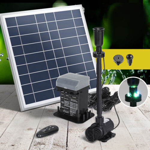 Gardeon Solar Pond Pump with Battery Kit LED Lights 9.8FT - Image 8