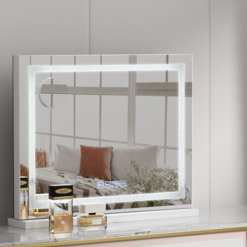 Embellir Bluetooth Makeup Mirror 58x46cm Hollywood Vanity with LED Light Crystal - Image 7