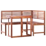 2-Piece Bistro Set Acacia Wood Timber Outdoor Patio Furniture