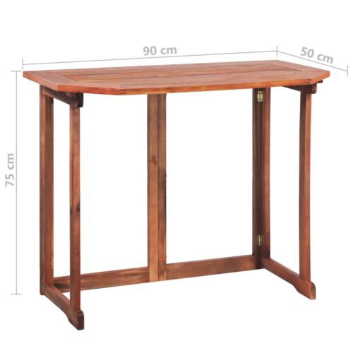 2-Piece Bistro Set Acacia Wood Timber Outdoor Patio Furniture - Image 9