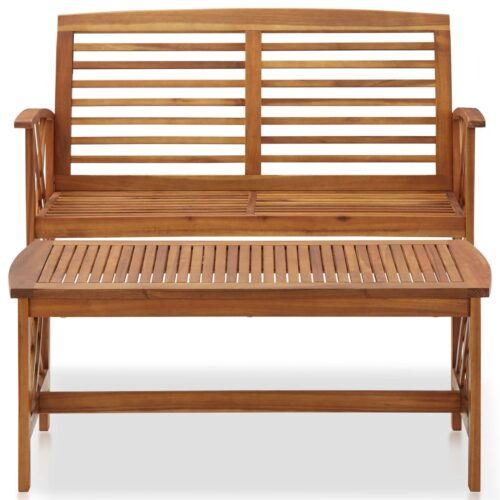 2-Piece Garden Lounge Set Acacia Wood Timber Outdoor Patio Furniture - Image 3