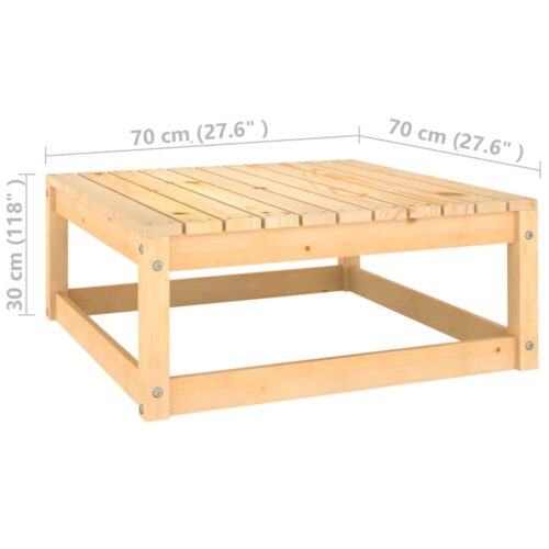 2-Piece Garden Lounge Set Pine Wood Outdoor Patio Furniture - Image 11
