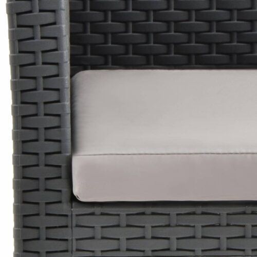 2-Piece Garden Lounge Set with Cushions PP Rattan Anthracite - Image 11