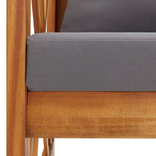 2-Piece Garden Lounge Set with Cushions Acacia Wood Timber Outdoor Patio Furniture - Image 7